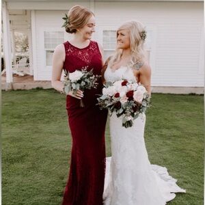 Lulu’s Burgundy Bridesmaid Dress / Formal Maxi Dress